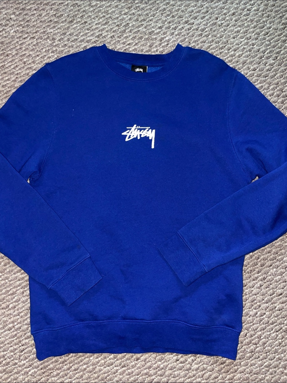 Stussy classic tag logo crewneck sweatshirt